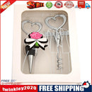 Love Heart Corkscrew Wine Bottle Opener Stopper Set Wedding Gifts Supplies
