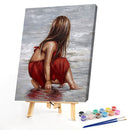 DIY Digital Picture Girl Frameless Acrylic Painting By Number Handicraft Cr