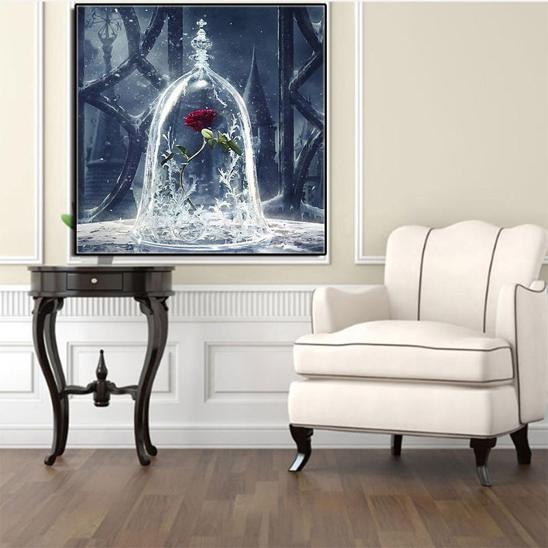 Red Rose 5D Diamond DIY Painting Kit Home Decor Craft 30 X 30cm