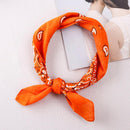 Hip Hop Unisex Women Men Shawl Cashew Flower Square Scarf Hair Band (Orange