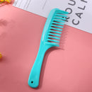 Hairdressing Straight Curly Detangler Hair Combs Salon Hair Styling (Green)