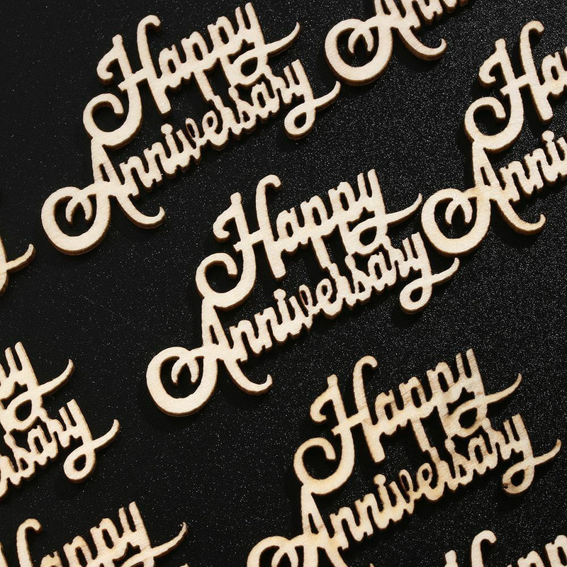 Decoration Hanging Ornaments Happy Anniversary Wood DIY Crafts Wooden Slice