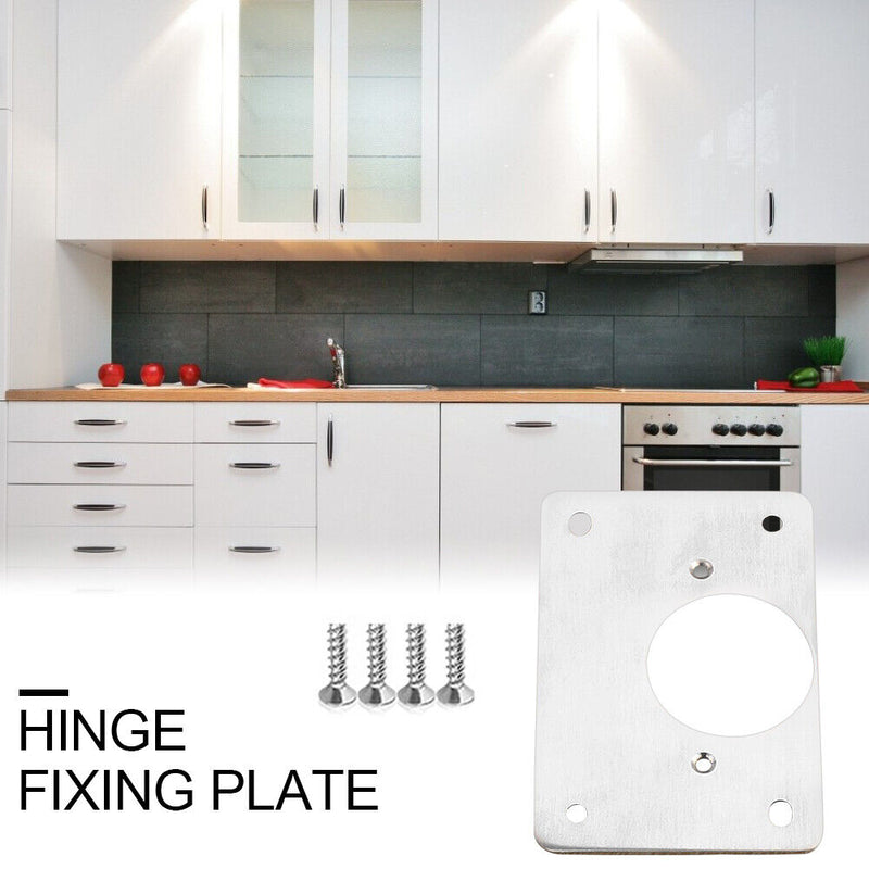 Hinge Repair Plate for Cabinet Cupboard Furniture Repair Hardware Kit (A) Newly