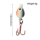 Shaped 35mm/3g Winter Bait AD-Sharp Insect Ice Fishing Lure Lead Hard Hook