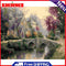 Castle by Bridge Oil Paint By Numbers Canvas Picture Wall DIY Craft No Frame