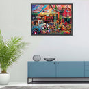 5D DIY Diamond Painting Kits Market Shops Full Round Drill Wall Decor Art Cra