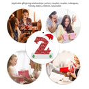 Christmas Hanging Ornaments - Initial with Xmas Hat for DIY Christmas Tree Decor