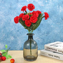 Silk Carnation Wedding Home Decor Artificial Flower Photographic Prop (Red)
