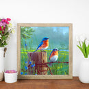 5D DIY Diamond Painting Full Square Drill Bird on Stake Wall Decor Rhinestone