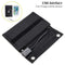 Waterproof 15W Foldable USB Solar Panel Outdoor Battery Charger (Black)