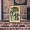 Home Bar Cafe Garage Decor Wall Poster Rectangular Plate Metal Tin Drawing Flat