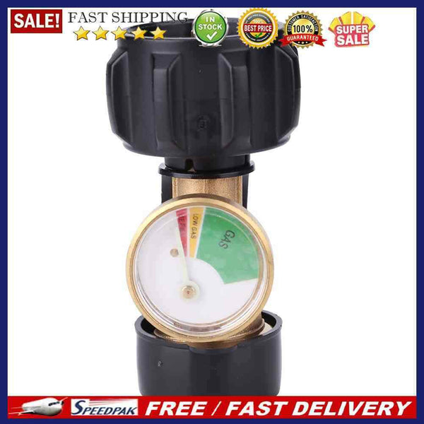 Universal Propane Gas Gauge Meter Tank Conversion RV Pressure Gauge Adapter T