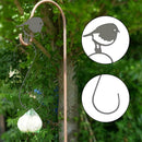 Bird Art Decor Silhouette S-shaped Hanging Hook Garden Gift Yard Best Decor E8V6