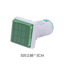 Square LED Digital Voltmeter Voltage Current Frequency Tester Meter (Green)