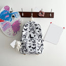 Graffiti Butterfly Print Rucksack Women Preppy Style Large Handbags Bear Pendant