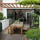 Metal Bronze LED Solar Lantern Pendant Waterproof Outdoor Decor Light (03) Newly