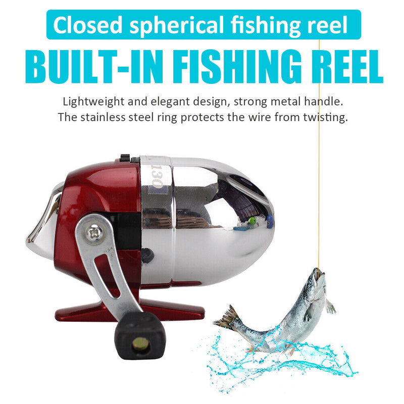 Spincast Fishing Reel 3.1/1 Gear Ratio Push-Button Bait Casting Fishing Tackl