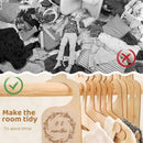 7pcs/set Baby Closet Divider Closet Clothes Size Divider Color Wood T6S5
