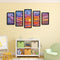 Full Cross Stitch 11CT Cotton Thread DIY 5 Panels Sea Sunset Home Decoration Set