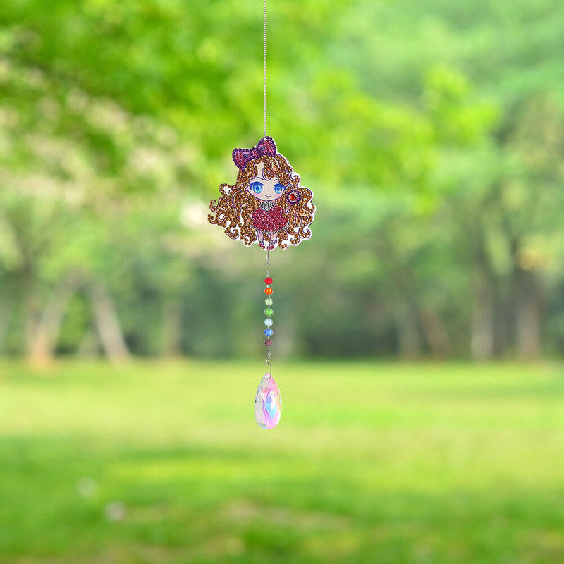 3pcs Diamond Painting Crystal Light Catcher DIY Window Hanging Wind Chime Crafts