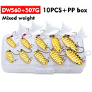 #A 10pcs Metal VIB Fishing Lure Sequins Jigging Spoon Vibration Bait Fishing Tac