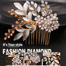 Jewelry Pins Bridal Headpiece Hairwear Crystal Hair Comb Flower Head Clip
