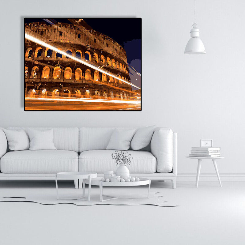 DIY Fortress Digital Painting By Numbers Canvas Kit Modern Wall Art Room Decor