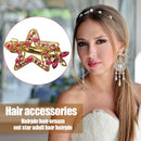 Rhinestone Flower Hair Clip Elegant Star Barrette Sweet Headwear Hairpins Gifts