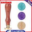Wood Handle Paint Seal Retro Plant Pattern Classic DIY Envelope Wax Seal Stamp