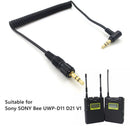 3.5mm Audio Plug for Sony UWP D11 V1 Microphone Sound Record Cable (Spring)