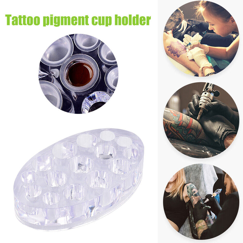 Tattoo Ink Cup Stand Holder Permanent Makeup Transparent Tattoo Pigment Stora