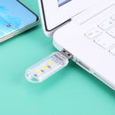 Mini Portable USB Book Light Bright Reading Lamp for PC (2pcs Yellow 3LED) Newly