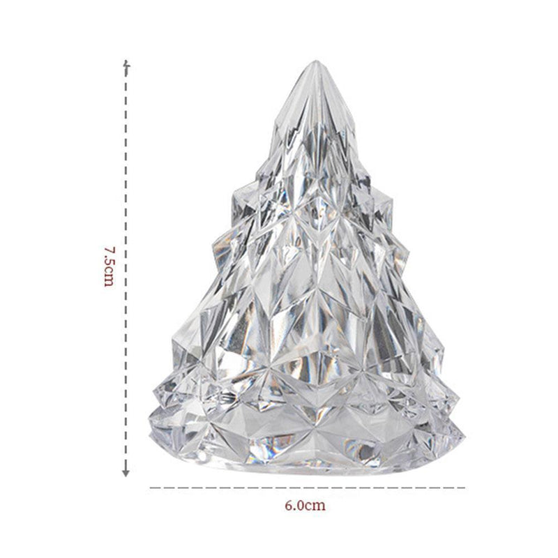 LED Crystal Table Desk Lamp Cone Atmosphere Night Light Home Decor (1pc)