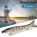 8 Segment 13cm 30g Sea Fishing Lures Sinking Artificial Hard Bait (D8K-01) Newly