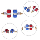 2pcs R134a Quick Connector Adjustable Car Air-Conditioning Low/High Adapter