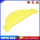 Plastic Drain Basket Wash Rice Fruit Filter Jars Leakproof Baffle (Yellow)
