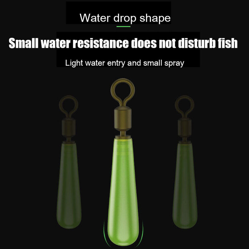 #A 30pcs Copper Head Rubber Bobber Drift Fishing Floats Tackles Accessory