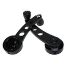 2pcs Aluminum Alloy Car Window Handle Winder Riser Replacement(Black)