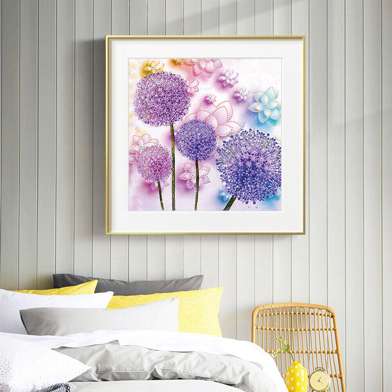 5D DIY Art Dandelion Part Special Shaped Drill Diamond Painting Kit (YX044)