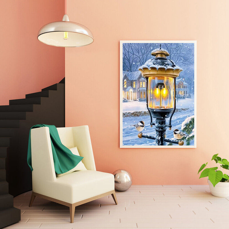 Street Lantern 5D DIY Diamond Painting Kits Full Round Drill Wall Decor