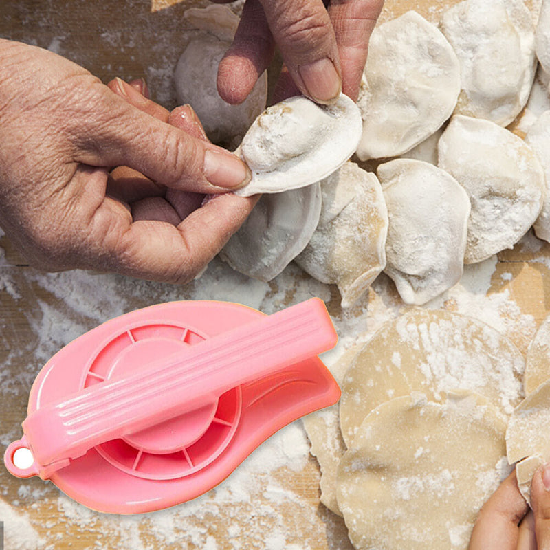 Dumpling Skin Wrapper Making Mold Dough Pastry Press Kitchen Gadget (Pink) Newly