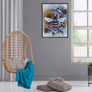 Full Cross Stitch Handcraft 11CT Stamped Bee Flower Needlework DIY Home Ornam