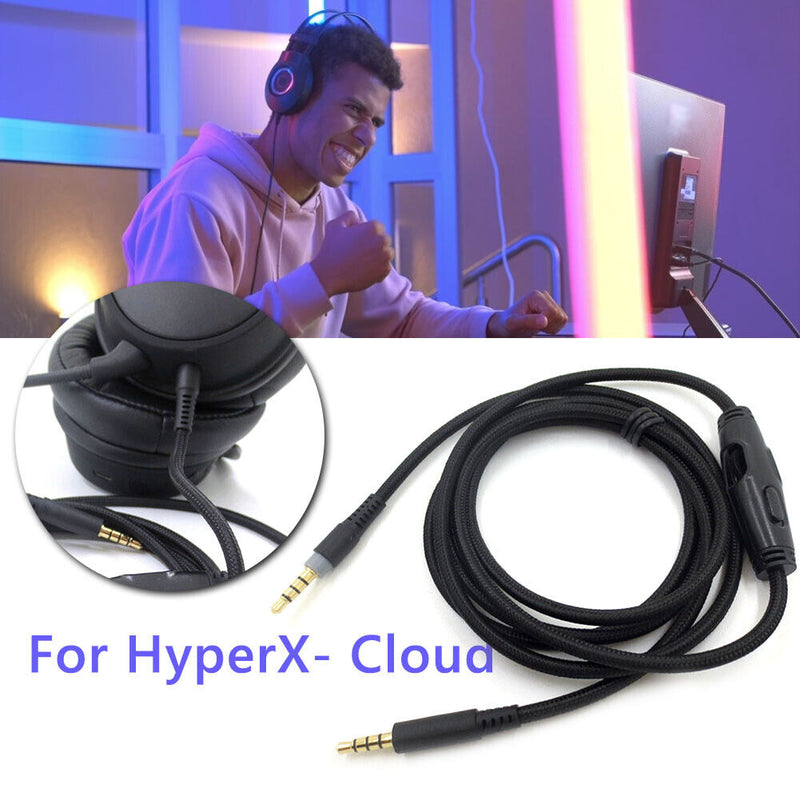 1.5m Male to Male with Tuning for HyperX Cloud/Cloud Alpha Audio Cable Headphone