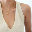 Minimalist Cute Ladies Small Oval Shape Croissant Pendants Necklace 2022 bes5