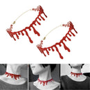 Horror Gothic Rock Red Blood Drip Necklace Halloween Punk Choker Deathrock