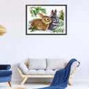 11CT Partial Embroidery Counted DIY Lucky Rabbit Cross Stitch Canvas Kit Newly