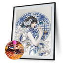 Chinese Style Beauty 5D Diamond Painting Partial Special Shaped Drill (K056)
