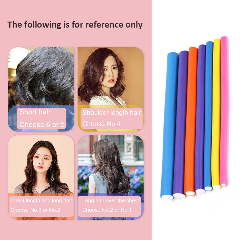 10pcs DIY Simple Flexible Hair Curling Stick Fashion Hair Curler Tool (5)