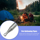 Blow Fire Tube Outdoor Camping Cooking Retractable Mouth Blowpipe (Orange) Newly