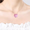 Healing Magic Wand Gift Energy Pink Crystal Necklace Heart Pendant Gem Jade